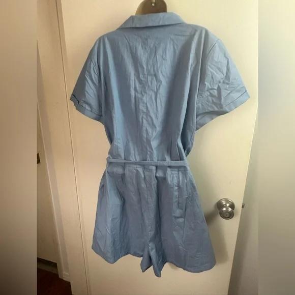 torrid X Betty & Veronica Chambray SpreadCollar Retro Button Front Romper NWT 18 - Picture 6 of 16